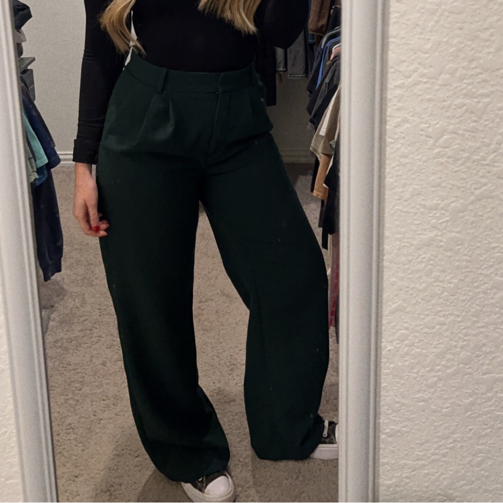 Abercrombie & Fitch Dark Green Tailored Pants